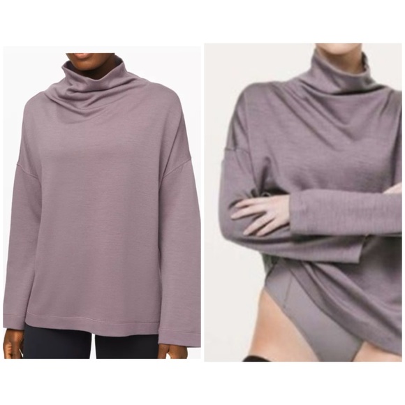 lululemon athletica Sweaters - LULULEMON W 10 Principal Dancer Funnel Neck Sweater Gray *SIZE TAG REMOVED‎